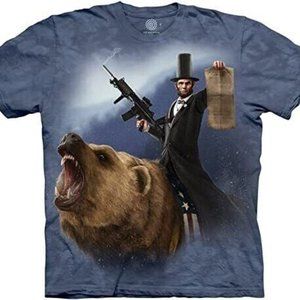The Mountain Adult Unisex Graphic Cotton Tee 10-3866 Lincoln The Emancipator